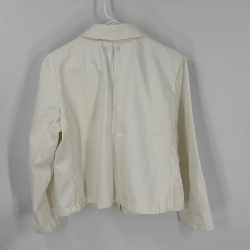 J. Crew Women's Ivory Blazer with Gold Buttons